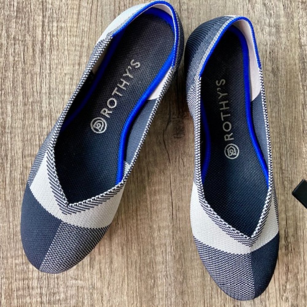 Rothy's Captoe Black rounded flats, 9W